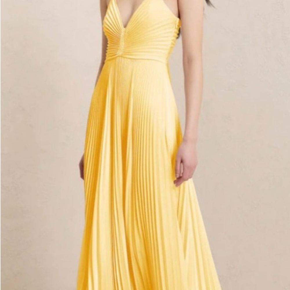 ALC Yellow Pleated Dress